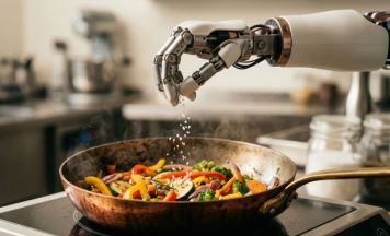 Kein Mensch am Herd: Roboter kocht alleine an deutschem Bahnhof
