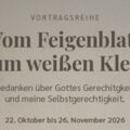 Vortragsreihe Vom Feigenblatt zum weißen Kleid