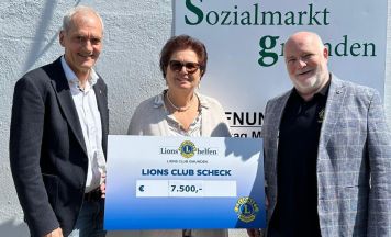 Lions Club Gmunden spendet 7.500 Euro an Sozialmarkt