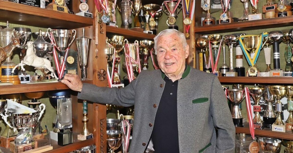 Former ski racer Sepp Loidl from Bad Ischl celebrates his 80th birthday