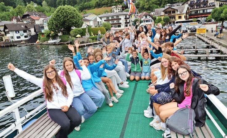 Sportmittelschule Laakirchen auf Bootsfahrt (Foto: Hörmandinger)