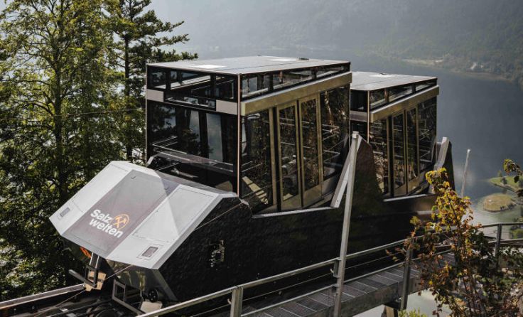 Neue Standseilbahn in Hallstatt (Foto: Salzwelten/Thomas Sattler)