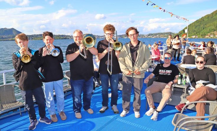 „Die Blechbanditen“ mit musikalischer Premiere auf dem Traunsee (Foto: Hörmandinger)