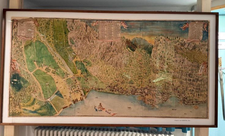 Die „Premblechner Karte“ im Welterbemuseum Hallstatt (Foto: Welterbemusum Hallstatt)