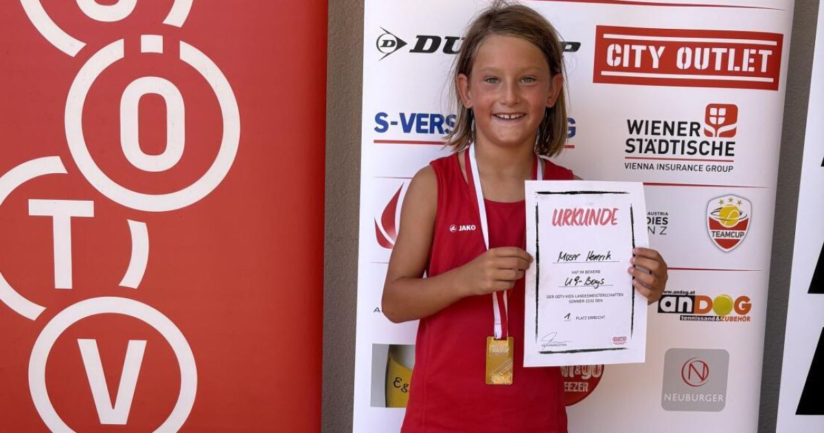 Tennis-Talent aus dem Bezirk Perg ist Landesmeister
