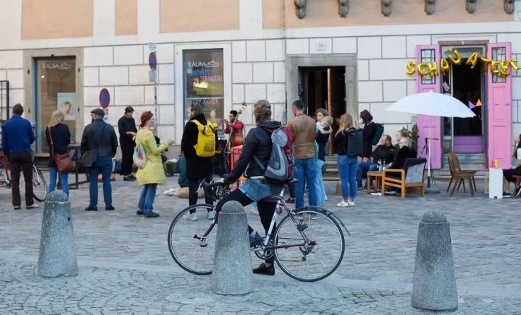 Das „Raumschiff“ : Zehn Jahre Kunst, Kultur und Begegnung am Pfarrplatz. (Foto: Jan Philipp Ley)