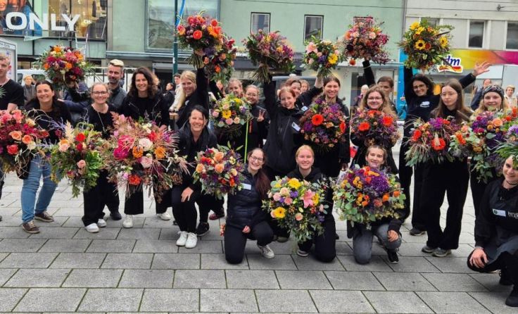 Der Florist-Flashmob 2026 findet am Linzer Hauptplatz statt. (Foto: WKOÖ)
