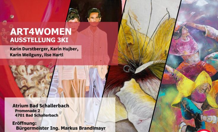 ART4WOMEN Ausstellung Einladung BadSchallerbach (Bildrechte: Karin Durstberger)