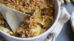 Spargel Kartoffel Auflauf mit knuspriger Tofukruste