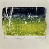 LEONDING. Ausstellungskatalog und Holzschnitt der Ausstellung Was uns bewegt in der 44er Galerie.