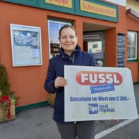 SCHÄRDING. 1 x 100 Euro Warengutschein der Fussl Modestraße