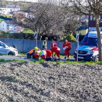 Schwerer Mopedunfall auf der B129