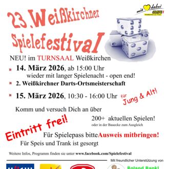 23. Weißkirchner Spielefestival