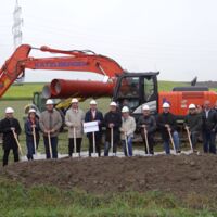 Spatenstich: In Tumeltsham wird ein Retentionsbecken gebaut