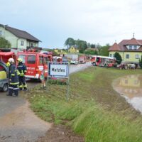 Heftige Gewitter über Bezirk Waidhofen/Thaya: Matzles unter Wasser