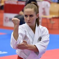 Kristin Wieninger im kleinen Finale bei Karate-WM in Linz