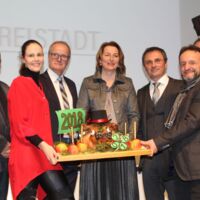 Neujahrsempfang in Freistadt: Ausblicke, Ehrungen und eine Bürgermeisterin zum Aufkleben
