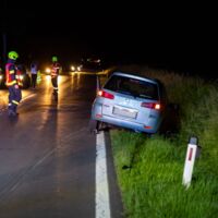 Kollision zweier PKW auf der B129: 2 Feuerwehren im Einsatz