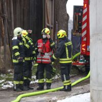 Drei Feuerwehren bei Brand im Heizraum eines Bauernhofes in St. Marien im Einsatz