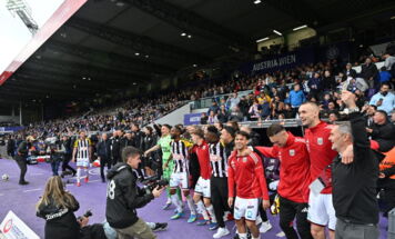 Nach dem Spiel der ADMIRAL Bundesliga zwischen FK Austria Wien und dem LASK in der 32. Runde der Meistergruppe in der Generali-Arena in Wien am Sonntag, 17.05.2026. (Foto: FOTOKERSCHI / WERNER KERSCHBAUMMAYR)