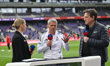 Dietmar Kühbauer und Andreas Herzog vor dem Spiel der ADMIRAL Bundesliga zwischen FK Austria Wien und LASK in der 32. Runde in der Generali-Arena in Wien am Sonntag, 17.05.2026. (Foto: FOTOKERSCHI / WERNER KERSCHBAUMMAYR)