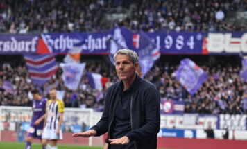 Dietmar Kühbauer - Während des Spiels der ADMIRAL Bundesliga zwischen FK Austria Wien und dem LASK in der 32. Runde der Meistergruppe in der Generali-Arena in Wien am Sonntag, 17.05.2026. (Foto: FOTOKERSCHI / WERNER KERSCHBAUMMAYR)