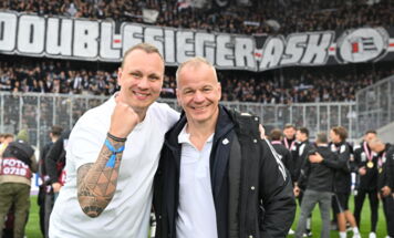 Nach dem Spiel der ADMIRAL Bundesliga zwischen FK Austria Wien und dem LASK in der 32. Runde der Meistergruppe in der Generali-Arena in Wien am Sonntag, 17.05.2026. (Foto: FOTOKERSCHI / WERNER KERSCHBAUMMAYR)