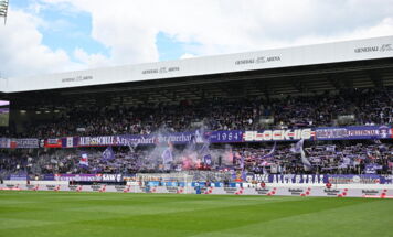 Vor dem Spielbeginn der Begegnung in der ADMIRAL Bundesliga zwischen FK Austria Wien und LASK in der 32. Runde in der Generali-Arena in Wien am Sonntag, 17.05.2026. (Foto: FOTOKERSCHI / WERNER KERSCHBAUMMAYR)