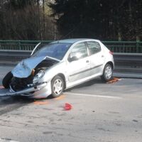 Verkehrsunfall mit fünf Pkw auf der B41 bei Hoheneich