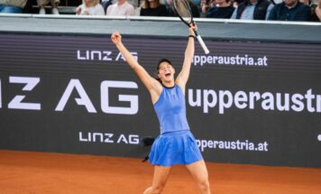 Der Sieg von Tagger gegen die Nummer drei des Turniers, Liudmila Samsonova, begeisterte das Publikum; Foto: gerd2709