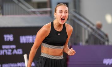 Im Viertelfinale siegte Potapova im rot-weiß-roten Duell gegen Tagger; gerd2709