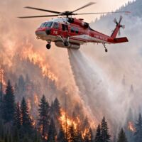 Zwei Tote bei Hubschrauberkollision bei Waldbrand in Griechenland