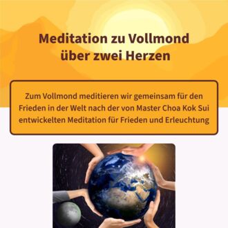 Meditation zu Vollmond über zwei Herzen