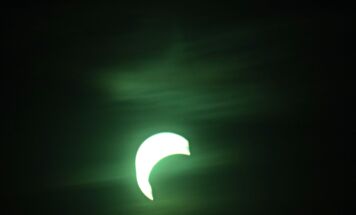 Partielle Sonnenfinsternis vom Gmundnerberg aus (Fotos: Hörmandinger)